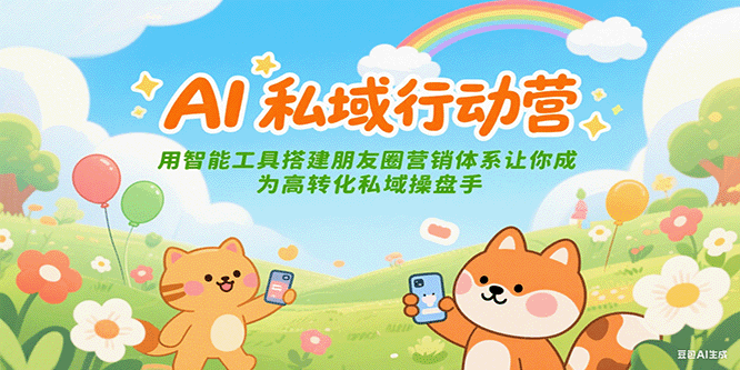 AI私域行动营：用智能工具搭建朋友圈营销体系让你成为高转化私域操盘手-轻合创