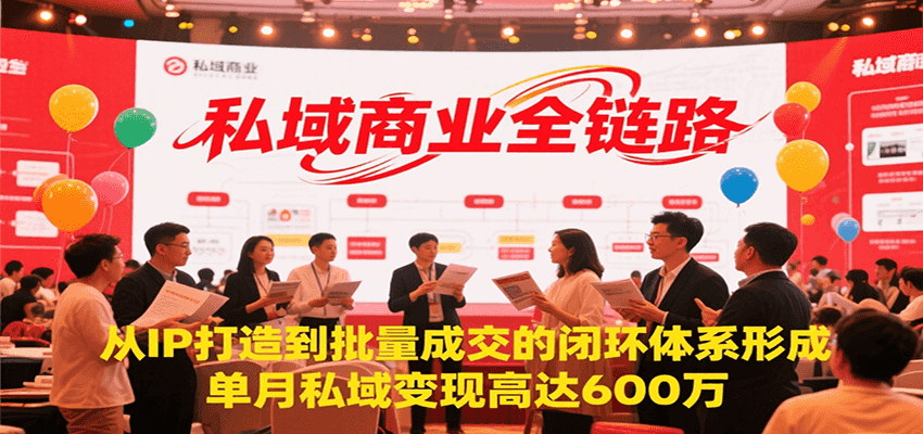 私域商业全链路，从IP打造到批量成交的闭环体系形成，单月私域变现600万-轻合创