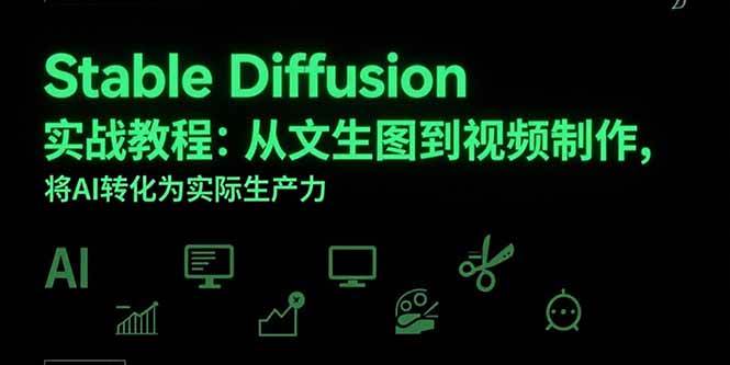 （15494期）Stable Diffusion实战教程：从文生图到视频制作，将AI转化为实际生产力-轻合创
