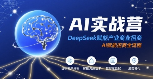 AI实战营：DeepSeek赋能产业商业招商，AI赋能招商全流程-轻合创