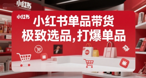 小红书单品带货，极致选品，打爆单品（更新）-轻合创