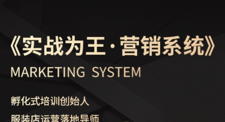 服装老板必修课《实战为王-营销系统》实现业绩被动式增长-轻合创