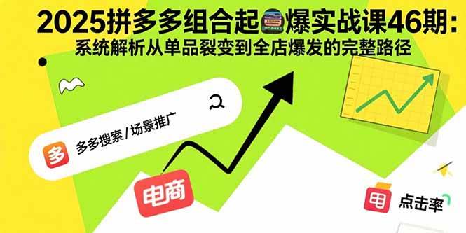 （15816期）2025拼多多组合起爆实战课46期：系统解析从单品裂变到全店爆发的完整路径-轻合创